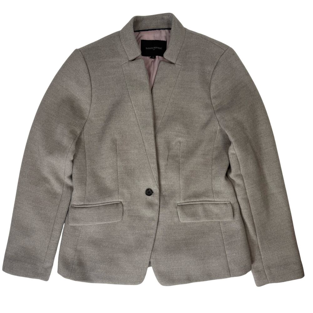 Banana Republic Women's 10 Tan Blazer Jacket One-Button